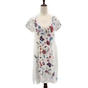 Johnny Was Workshop Womens XXS Dress Phoebe Drape Tunic Dress Embroidered Floral